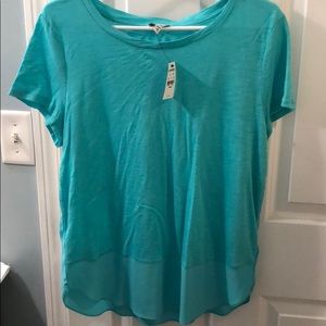 express short sleeve top medium green